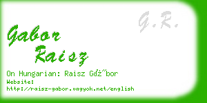 gabor raisz business card